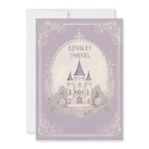 Purple Princess Castle Invitations