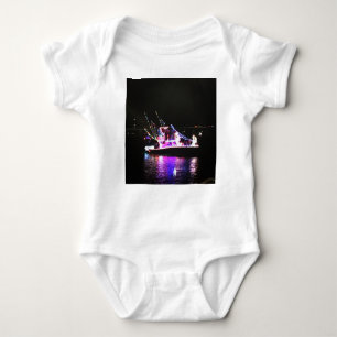 Purple Princess Christmas Boat Baby Bodysuit