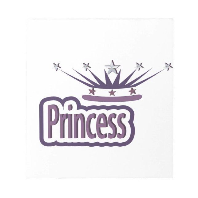 Purple Princess Crown Notepad (Front)