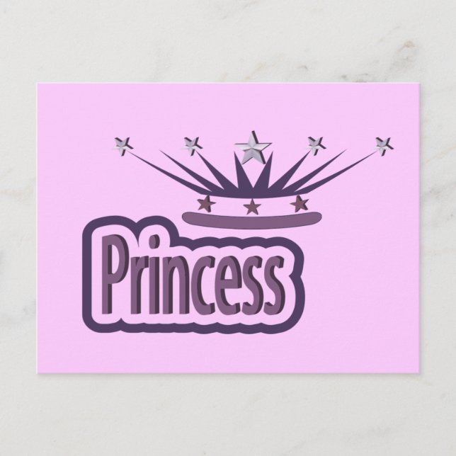 Purple Princess Crown Postcard (Front)