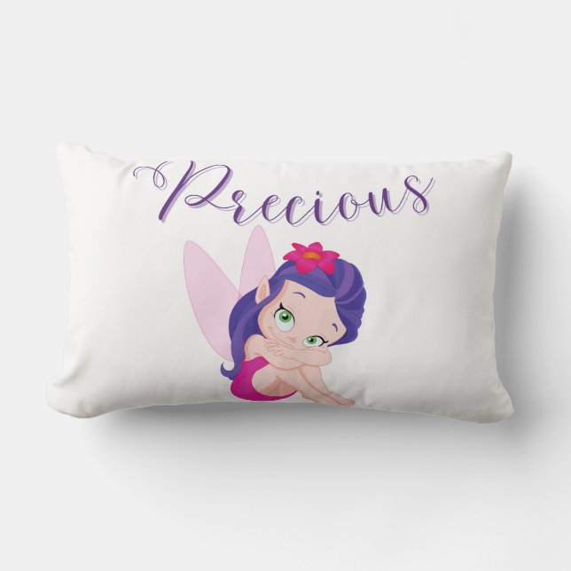 Purple Princess Fairy Lumbar Pillow (Front)
