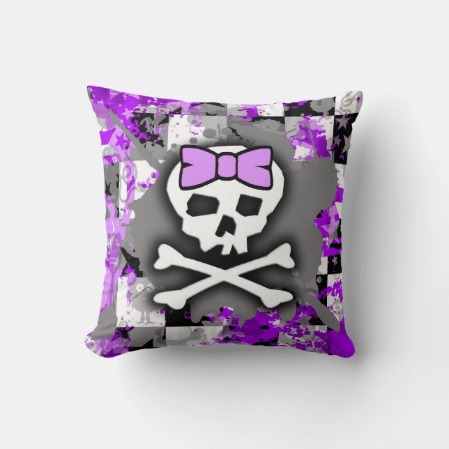 Purple Princess Skull Pillow (Front)