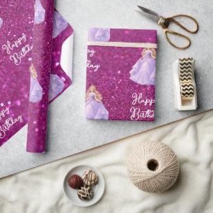 Purple Princess Wrapping Paper