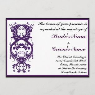 Purple Printable Wedding Invitation