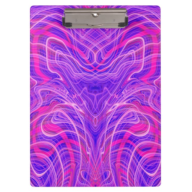 Purple psychedelic pattern clipboard (Front)