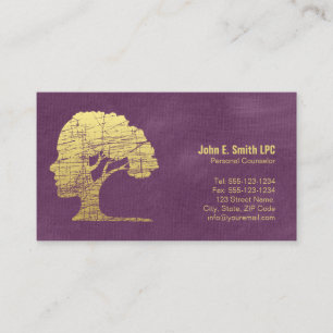 Purple Psychologist Personal Counsellor Appointment Card