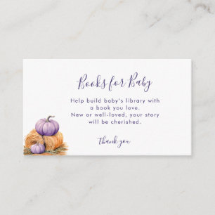 Purple Pumpkin Books for Baby Enclosure Card