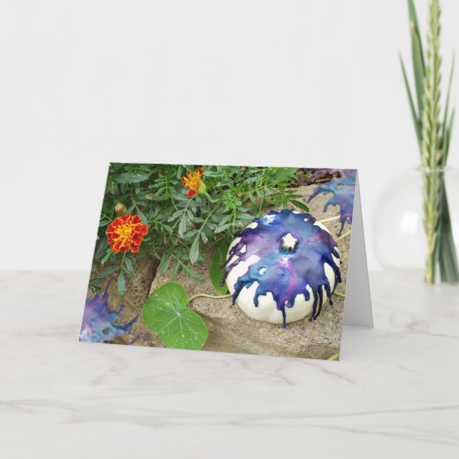 Purple Pumpkin - custom message Card (Front)