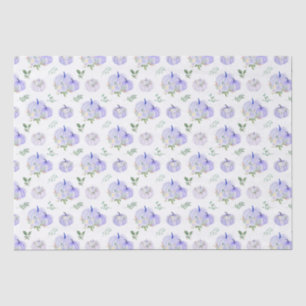 Purple Pumpkins Floral Tissue Paper