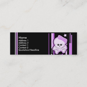 Purple Punk Skull Profile Cards