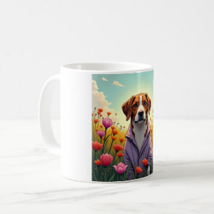 Purple pup in bloom coffee mug