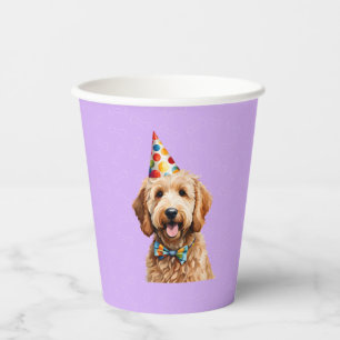 Purple Puppy Dog Birthday Paw-ty  Paper Cups
