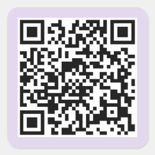 Purple QR code Square Sticker