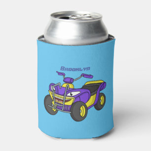 Purple Quad bike cartoon illustration  Can Cooler