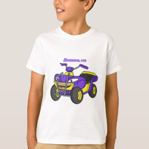 Purple Quad bike cartoon illustration  T-Shirt