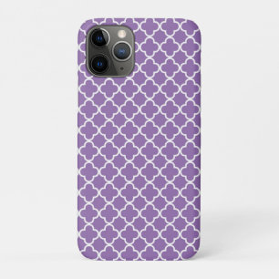 Purple Quatrefoil Pattern iPhone 11 Pro Case