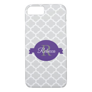 Purple Quatrefoil Personalised Case-Mate iPhone Case