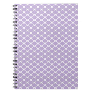 Purple Quatrefoil Spiral Notebook