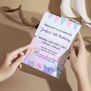 Purple Queen Baby Theme Birthday  Invitation