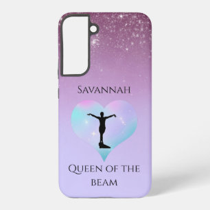Purple Queen Of The Beam Gymnastics Personalised Samsung Galaxy Case