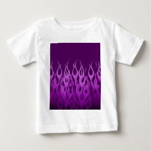 Purple Racing Flames Baby T-Shirt
