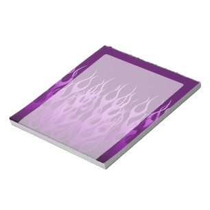 Purple Racing Flames Notepad