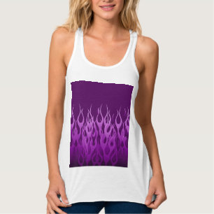 Purple Racing Flames Singlet
