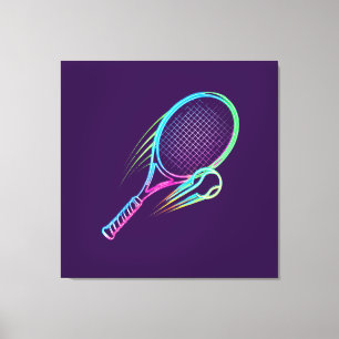 Purple Racket Canvas Wall Art