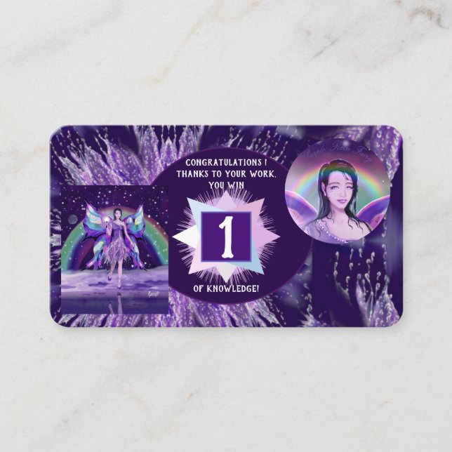 Purple rain Fairy Business Card (Front)