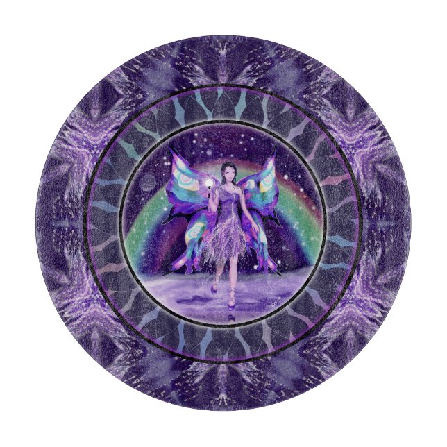 Purple rain Fairy Cutting Board (Front)