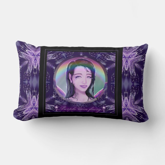 Purple Rain Fairy Lumbar Cushion (Front)