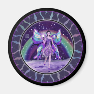 Purple rain fairy magnet