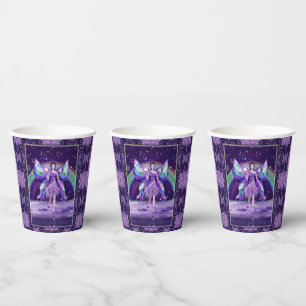 Purple rain fairy paper cups