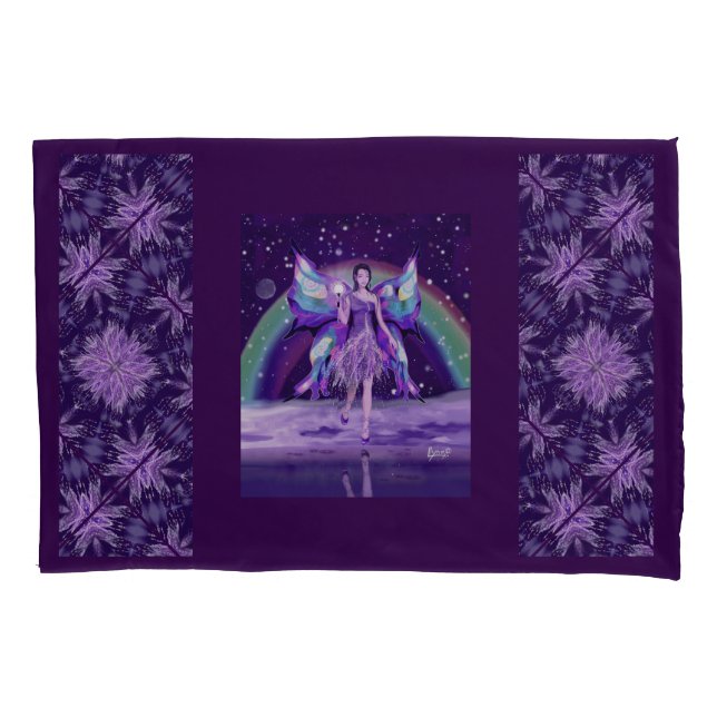 Purple Rain fairy Pillowcase (Front)