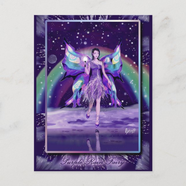 Purple Rain fairy Postcard (Front)