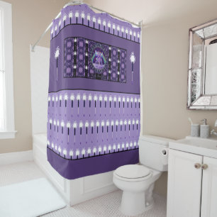Purple rain Fairy Shower Curtain