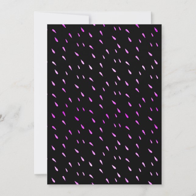 Purple Rain Faux Foil Metallic Black Background (Front)