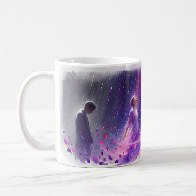Purple Rain Violet Heartbreak Dream Art Mug (Left)