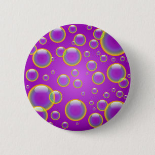 Purple Rainbow Bubbles 6 Cm Round Badge