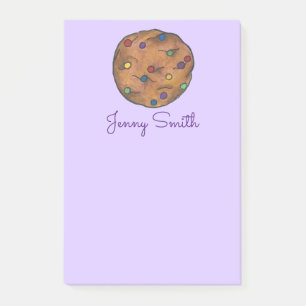 Purple Rainbow Chip Cookie Personalised Post Its Post-it Notes