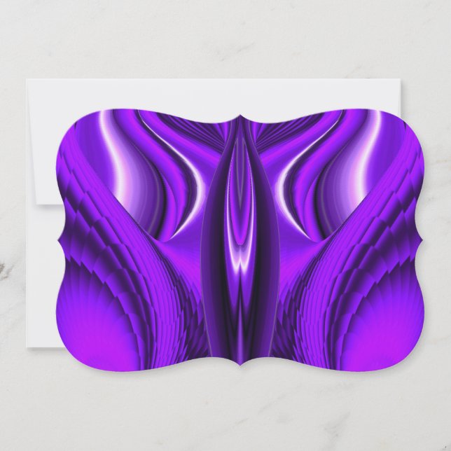 Purple Rainbow Dreams , Angel Wings Invitation (Front)