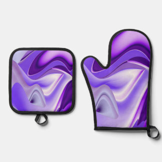 Purple Rainbow Dreams Oven Mitt & Pot Holder Set