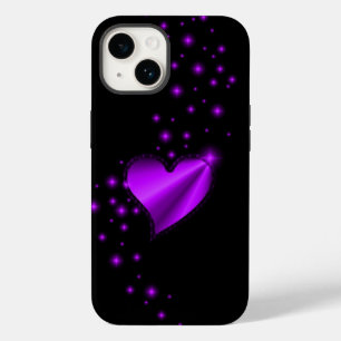 Purple Rainbow Heart with Stars Case-Mate iPhone 14 Case