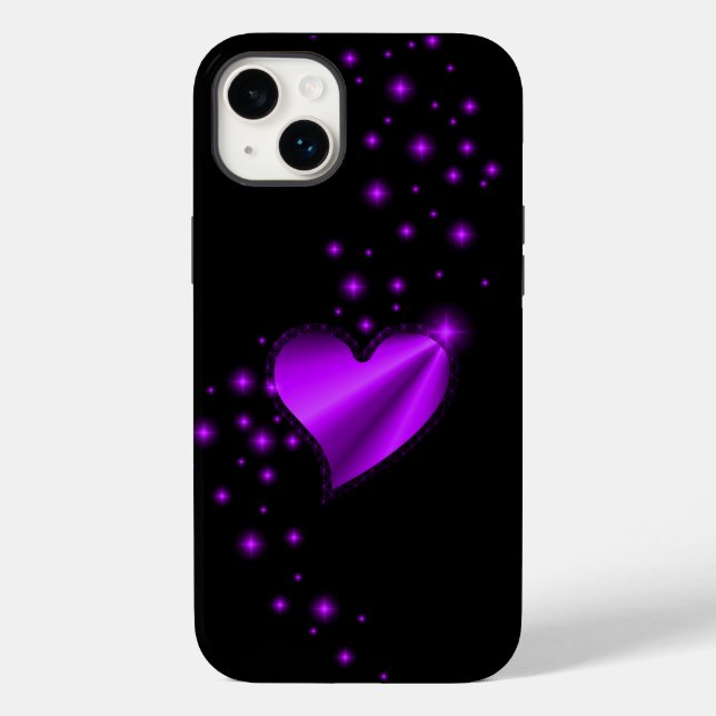 Purple Rainbow Heart with Stars Case-Mate iPhone Case (Back)