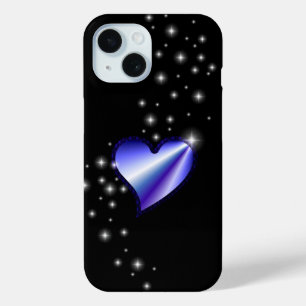 Purple Rainbow Heart with Stars iPhone 15 Case