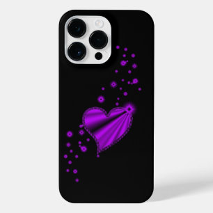 Purple Rainbow Heart with Stars iPhone 14 Pro Max Case