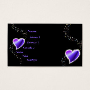 purple Rainbow Heart with Stars on black