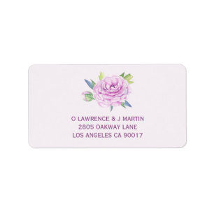 Purple Ranunculus Spring Floral Label