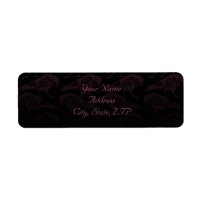 Purple Raven Gothic Return Address (Front)