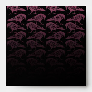 Purple Raven Gothic Wedding Envelope